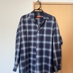 【BEAMS　シャツ　Sサイズ 】ビームス　チェック　ネイビー ...