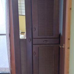 鏡付収納棚/収納タンス/中古/11112024