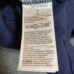 GAP Sサイズ　ネイビー　パーカーの画像