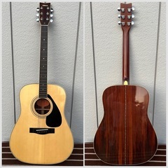 ■ヤマハ FG-301B アコースティックギター 日本製■YAMAHA オレンジラベル ナチュラル系■ハードケース付き 現状品 弦楽器の画像