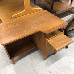 デスクunico2段引き出しKURTブラウン【トレファク堺福田店】