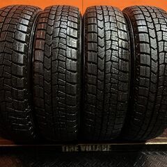 【DUNLOP WM02 155/65R14】スタッドレス【スチールホイール 14インチ 4.5J4HPCD100】ハブ径54mm バリ溝 タント ミライース等　(KTN209)