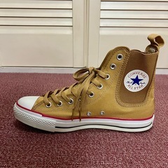 【新品】コンバース：オールスター/ハイカット/サイドゴア/キャメル27.5cmの画像