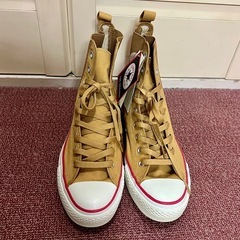 【新品】コンバース：オールスター/ハイカット/サイドゴア/キャメル27.5cmの画像