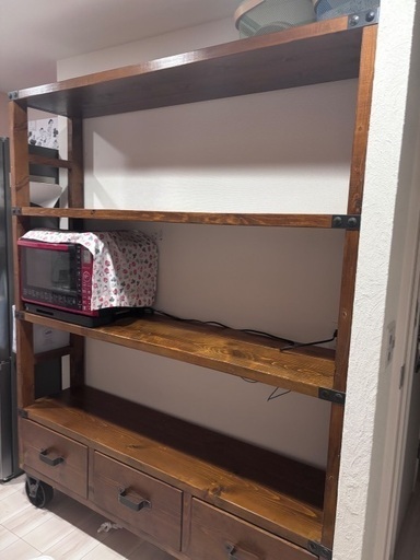 棚 シェルフ 収納棚 ヴィンテージ 滑車