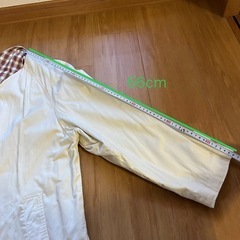 ☆New York Biscuit  オフホワイト　コート　チェック柄　サイズFの画像