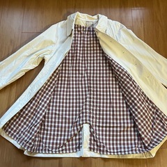 ☆New York Biscuit  オフホワイト　コート　チェック柄　サイズFの画像