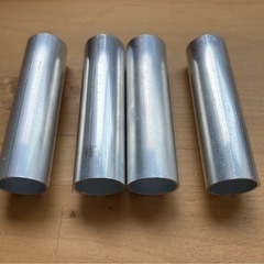 ❤️新品❤️【4個】丸管 アルミニウム パイプチューブ 内径25mm 長さ100mmの画像