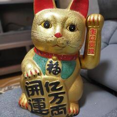 【年内か年始に処分】☘️大きい招き猫☘️🌟商売繁盛🌟☘️置き物☘...