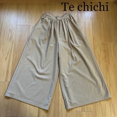 ☆Te chi chi  ベージュ　ワイドパンツ　ガウチョパンツ...