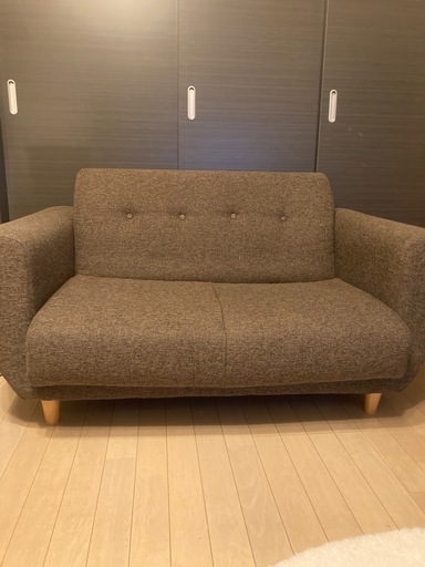【値引き中】【modern deco】ソファベッド ブラウン