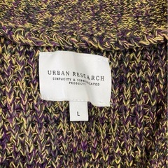 アーバンリサーチ／3Gメランジワッフルカーディガン　L パープルの画像