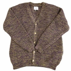 アーバンリサーチ／3Gメランジワッフルカーディガン　L パープルの画像