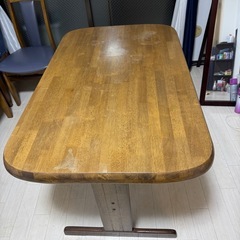 天然木 ダイニングテーブル×椅子4脚　全国家具工業連合会の画像