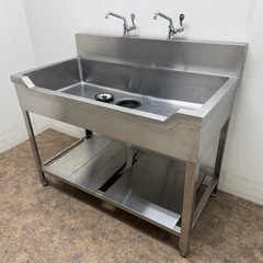 ステンレス　業務用　1層シンク流し台　蛇口付き　厨房　飲食店　W...