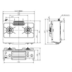 ガスコンロ 2口 パロマ PA-S76B 都市ガス プロパンガス 右強火 ガス