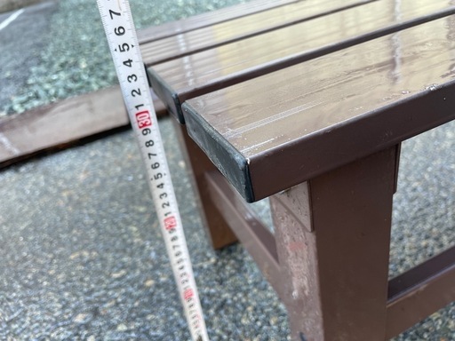 ★ アルミ縁台 H30xW120xD36cm 長椅子 ベンチ 錆びない 軽い