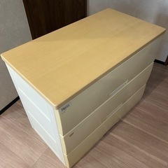 フィッツ チェスト ３段 収納たんすの画像