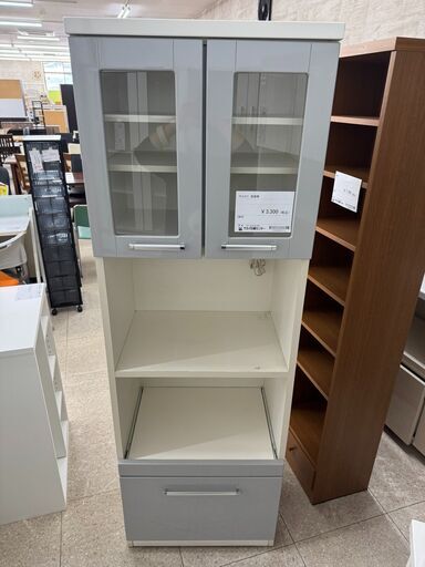 ★ジモティ割あり★ マルミツ 食器棚 白 H180×D48×W59 クリーニング済み TJ9684