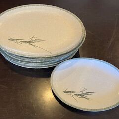 どこか懐かしい竹柄　大小和皿!!