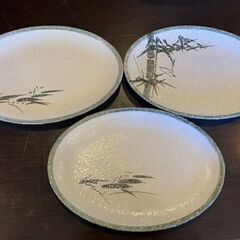 どこか懐かしい竹柄　大小和皿!!の画像
