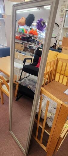 美品　ウォールミラー　グレー