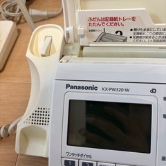 【中古】Panasonic FAX付電話 KX-PW320-W 電話機 送料無料 おたっくす 子機の画像