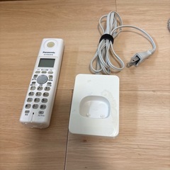 【中古】Panasonic FAX付電話 KX-PW320-W 電話機 送料無料 おたっくす 子機の画像