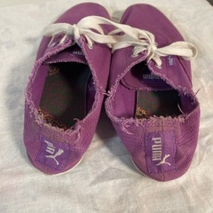 PUMA 25cm　キャンバス　スニーカー　パープルの画像