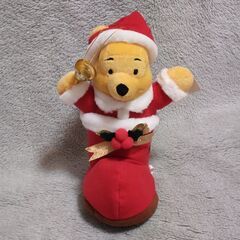 【クリスマス】くまのプーさん　ブーツInサンタ ぬいぐるみ