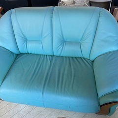 【飲食店で使用】2人掛けブルーソファ🛋