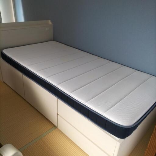 収納引出し付きシングルベッド