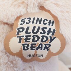 【取引成立】HUGFUN PLUSH TEDDY BEAR 53INCH ハグファン プラッシュ テディ ベア 53インチ 134 コストコ【中古】の画像