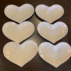 白い食器ハート型　白お皿