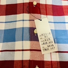 ☆新品　Gleem チェックシャツ サイズ38 レッドの画像