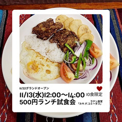 11/13(水)12時〜ワンコイン試食会