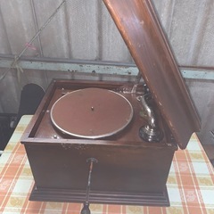 昭和レトロ　EAGLE イーグル 蓄音機 レコードプレーヤー 手回しの画像
