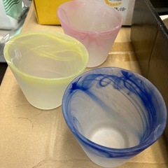 dr.copa 風水生活　
手びねり風色彩グラス3個組　未使用品