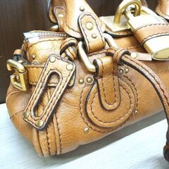 本物 クロエ パディントン ミニ Chloe MINI ブラウン レザー 横幅 約