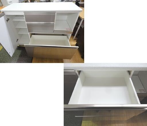 ニトリ ミドルレンジボード アルミナ2 幅120cm 奥行45cm 高さ91cm シルバー 大理石調天板 食器棚 キッチンボード キッチンカウンター 札幌 西岡店 ニトリ ミドルレンジボード アルミナ2 幅120cm 奥行45cm 高さ91cm