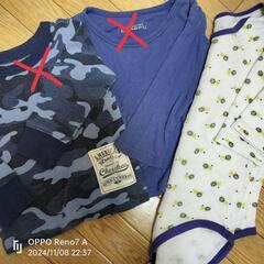 ラスト1右のロンパ80cm