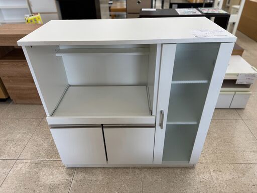★ジモティ割あり★ ニトリ レンジ台 白 H89×D39.5×W90 クリーニング済み TJ9691