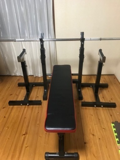 ベンチプレス台とシャフトのセット　おまけ付き！