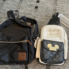 女児ミッキーワンショルダー、リュック他バッグ4点セットの画像