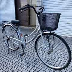 【26インチ自転車】美品❗️変速なし　リヤタイヤ、前カゴ、鍵新品❗️若林自転車　膳所店　SALE中❗️の画像