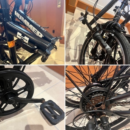 今月中お取引、安くします！HUMMER 折り畳み自転車　黒