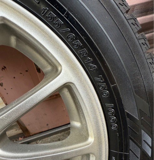 中古ホイール付きスタッドレス　155/65R14　2022年製　　　