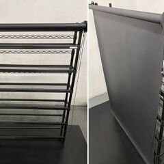 Bauhutte/バウヒュッテ ゲーミング7点セット デスク/ワゴン/シェルフ/マット/スクリーン eスポーツ PC 昇降 中古家具 店頭引取歓迎 R8825の画像