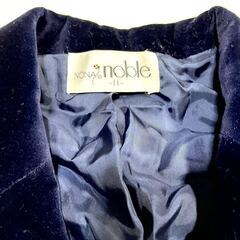NOBLE ノーブル ベルベット ジャケット 11号 紺の画像