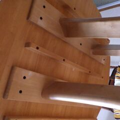 多角形　ダイニングテーブル　一本脚　木製　配達設置対応の画像